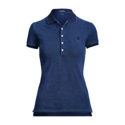 Ralph Lauren Slim Fit Mesh Polo Shirt Dark Indigo