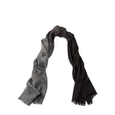Ralph Lauren Color-block Herringbone Scarf Grey Tonal
