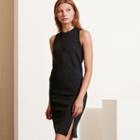 Ralph Lauren Lauren Paneled French Terry Dress Black