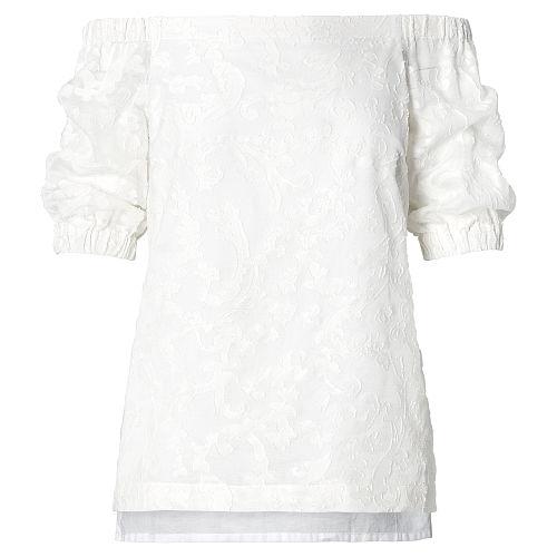 Ralph Lauren Lauren Jacquard Off-the-shoulder Top White