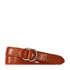 Ralph Lauren Crocodile O-ring Belt Orange