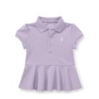 Ralph Lauren Cotton Piqu Peplum Polo Shirt French Lilac 3m