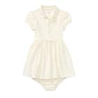 Ralph Lauren Cotton Polo Dress & Bloomer Olympia Cream 3m