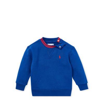 Ralph Lauren Cotton-blend-fleece Sweatshirt Sistine Blue 12m