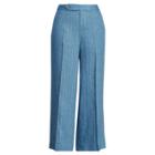 Ralph Lauren Linen Wide-leg Pant Blue/white
