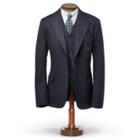 Ralph Lauren Pinstripe Cotton Suit Jacket Indigo Pinstripe