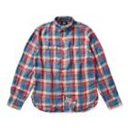 Ralph Lauren Rrl Plaid Linen Workshirt Rl 881 Red Indigo