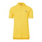 Ralph Lauren Custom Fit Piqu Polo Shirt Classic Lemon Yellow