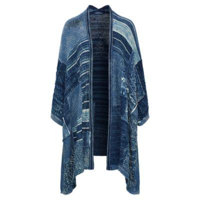 Ralph Lauren Patchwork Open-front Cardigan Blue Multi
