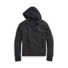 Ralph Lauren Cotton Spa Terry Hoodie Black Marl Heather