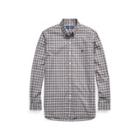 Ralph Lauren Classic Fit Plaid Twill Shirt Charcoal/ivory 5x Big