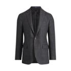 Ralph Lauren Polo Linen Suit Jacket Grey And Black W Blue