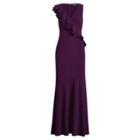 Ralph Lauren Ruffle-trim Jersey Gown Raisin
