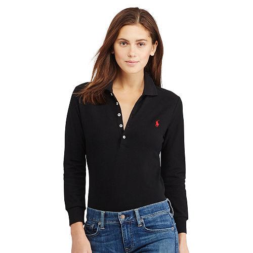 Polo Ralph Lauren Skinny Fit Stretch Polo Shirt Black