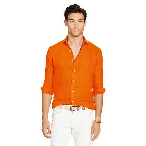 Polo Ralph Lauren Linen Sport Shirt Desert Orange