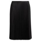 Ralph Lauren Pleated Satin Skirt Polo Black