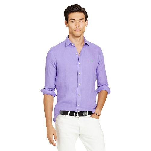 Polo Ralph Lauren Linen Sport Shirt Sovereign Purple