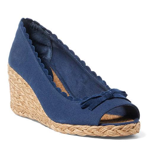 Ralph Lauren Lauren Chaning Canvas Espadrille Modern Navy