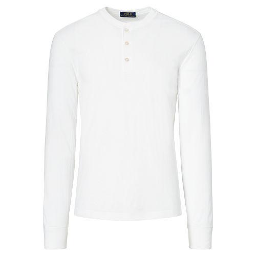 Polo Ralph Lauren Custom Fit Cotton Henley White