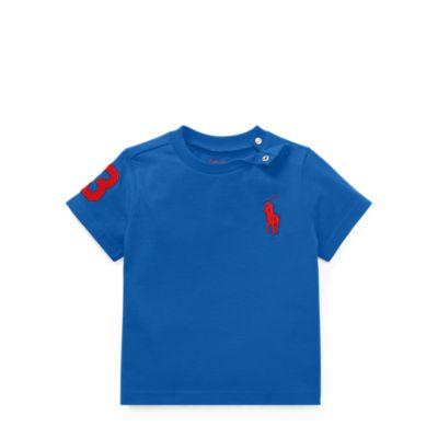 Ralph Lauren Cotton Jersey Crewneck T-shirt Saphire 24m