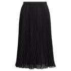 Ralph Lauren Pleated Georgette Skirt Polo Black