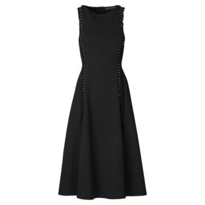 Ralph Lauren Fernanda Fringed-trim Dress Black