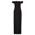 Ralph Lauren Ruffled Off-the-shoulder Gown Black/black