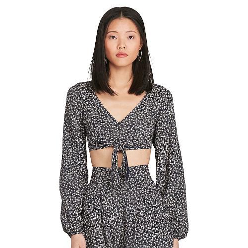 Ralph Lauren Denim & Supply Floral Tie-front Crop Top Alonzo Floral