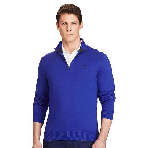 Ralph Lauren Polo Golf Pima Cotton Half-zip Sweater Flag Royal