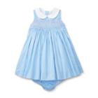 Ralph Lauren Bengal-stripe Dress & Bloomer Blue/white Multi 6m