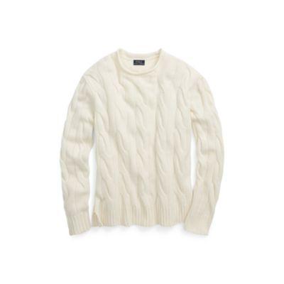 Ralph Lauren Cable Wool-cashmere Sweater Cream
