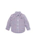 Ralph Lauren Plaid Cotton Oxford Shirt Blue/red Multi 6m