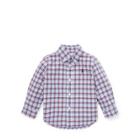 Ralph Lauren Plaid Cotton Oxford Shirt Blue/red Multi 6m