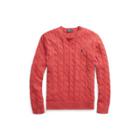 Ralph Lauren Cable-knit Cotton Sweater Chili Pepper Heather
