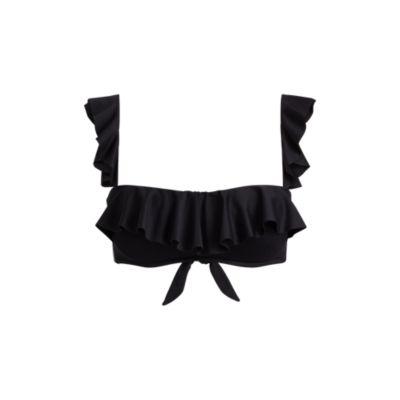 Ralph Lauren Ruffled Underwire Bikini Top Black