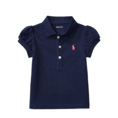 Ralph Lauren Puff-sleeve Cotton Mesh Polo French Navy 3m