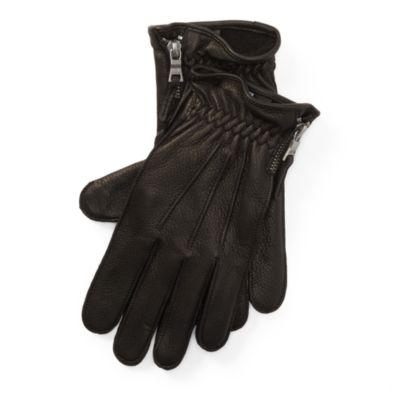 Ralph Lauren Side-zip Deerskin Gloves Black