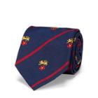 Ralph Lauren Silk Repp Narrow Club Tie Navy/red