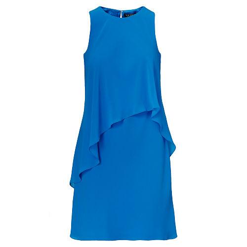 Ralph Lauren Lauren Overlay Shift Dress Blue Mirage