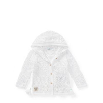Ralph Lauren Pointelle-knit Cotton Cardigan White 9m