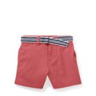 Ralph Lauren Belted Stretch Chino Short Adirondack Berry 3m