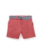 Ralph Lauren Belted Stretch Chino Short Adirondack Berry 3m