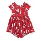Ralph Lauren Sailboat Twist-back Dress Nantucket Red/white 24m