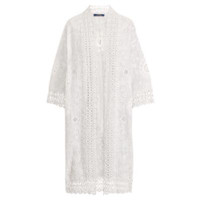 Ralph Lauren Eyelet-lace Linen Duster White