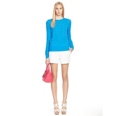 Ralph Lauren Cable-knit Cashmere Sweater Tropical Blue
