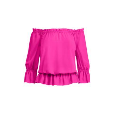 Ralph Lauren Cotton Off-the-shoulder Top Bold Pink Lp