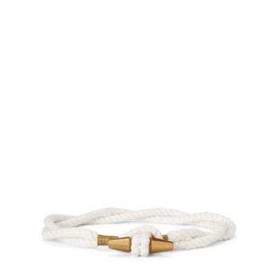 Ralph Lauren Rope Toggle Belt White