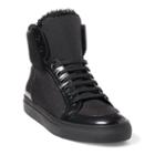 Ralph Lauren Soren Shearling Sneaker Black/black/black