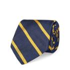 Ralph Lauren Striped Silk Twill Narrow Tie Navy/gold