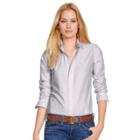 Ralph Lauren Women's Cotton Oxford Shirt Crimson Purple